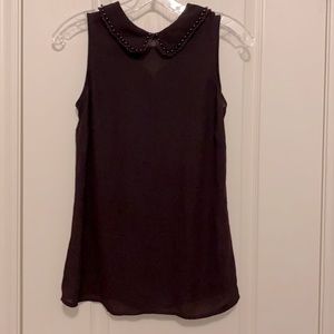 Reitmans Peter Pan beads collar tank top in xs